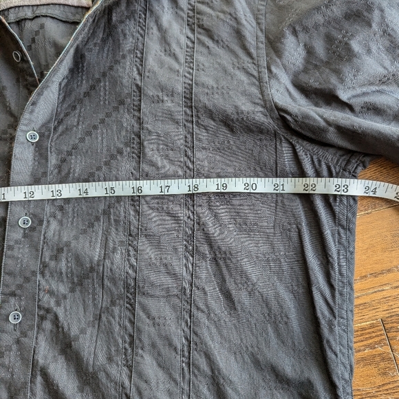 Robert Graham Rolled Cuffs Collar Black Cotton Silk Mens Size L Buttondown shirt - Picture 10 of 13